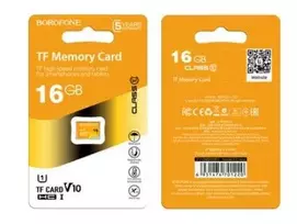 Borofone MicroSD Memory Card 16GB SDHC Class 10 85MB/s