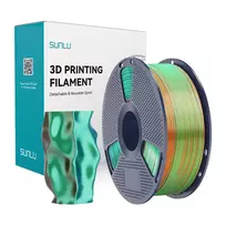 SUNLU PLA+ Silk Tri-Color Filament 1.75mm Orange Blue Green 1kg