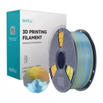 SUNLU PLA+ Silk Forth-Color Filament 1,75 mm mėlynai-violetinė-oranžinė-geltona gradiento spalva 1 kg