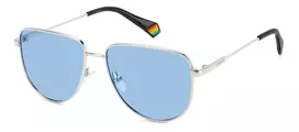 Polaroid PLD6196SX010 Unisex Square Sunglasses - Black Frame Grey Polarized Lens 56mm