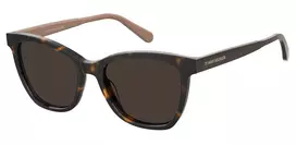 TOMMY HILFIGER Moteriški Akiniai Nuo Saulės TH-1981-S-086 Havana Acetato Kvadratinis Rėmas Rudi Lęšiai 54/17/140 mm