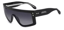 ISABEL MARANT Moteriški akiniai nuo saulės IM-0155-S-807 Oversized Square Juodas acetatinis rėmelis Tamsiai pilki polikarbonatiniai lęšiai 99 mm lęšio plotis 135 mm kodinė ilgis UV400 apsauga