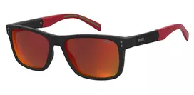LEVI'S LV-5059-S-BLX Vyrų stačiakampiai akiniai nuo saulės - juodas acetatinis rėmelis su pilkais polikarbonato lęšiais - 55/17/145 mm
