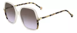 CAROLINA HERRERA Moteriški Akiniai Nuo Saulės HER0244SSZJ Kačių Akys Juodas Acetatas Pilki Gradientiniai Lęšiai 56/18/140 mm