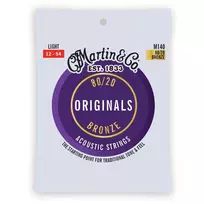 Martin MA140 Light (12-54) akustinės gitaros stygos – 80/20 bronza, 6 stygų rinkinys