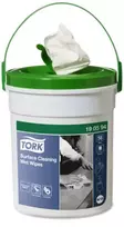 TORK 190594 Paviršių valymo drėgnos servetėlės, 58 vnt., 27 x 27 cm, baltos, bekvapės, sandariai uždaroma talpa