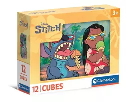 Clementoni Disney Stitch 12 kubų kaladėlių dėlionė 41347