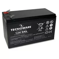 TECNOWARE 12V 9Ah Sandarinis Švino-Rūgšties Akumuliatorius su Faston 6.3mm Gnybtais
