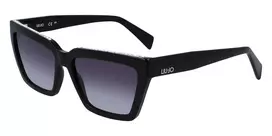 LIU JO Moteriški katės akies akiniai nuo saulės LJ793SR-001 - Juodas rėmas, pilki lęšiai 57mm