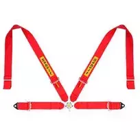 SABELT SIM RACING Sabelt Sim Seatbelts, 4-Point Harness, Adjustable, Compatible with P-, S- and X-Series - Red