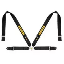 SABELT SIM RACING Sim Seatbelts Kit, 4-Point Harness, with Mounting Kit, Compatible with P-, S- and X-Series - Black