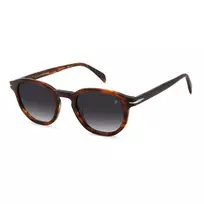 DAVID BECKHAM DB-1007-S-0CJ Vyriški kvadratiniai acetatiniai akiniai nuo saulės Havana/Grey 49/24/145 mm