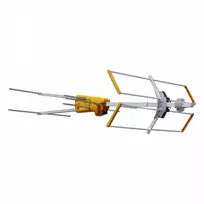 TELEVES Yagi V BIII VHF antena, 5 elementų, 174-230 MHz, 7.5 dBi, F tipo jungtis, lauko, juoda