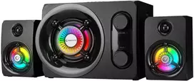 Rampage RMS-G8 25W nešiojamas Bluetooth garsiakalbis su RGB apšvietimu, TWS, FM radiju, juodas