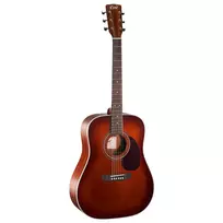 Cort Earth 70 BR akustinė gitara – dreadnought, solidinė Sitkos eglės viršutinė dalis, raudonmedžio galinė dalis ir šonai, natūralus satinas