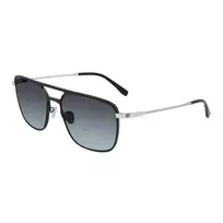 Lacoste vyriški akiniai nuo saulės L242SE-001 - juodas rėmelis, pilki lęšiai, 57 mm