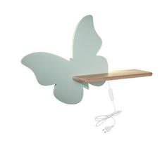 Candellux vaikiškas sieninis LED šviestuvas Butterfly, mėtinis