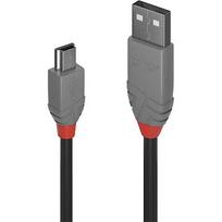 Lindy USB cable Anthra Line - USB-A / Mini-USB Type B - 1 m 36722