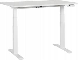 Kompiuterio stalas reguliuojamo aukščio Beliani Destin III Electric, 120 cm x 72 cm, 74 - 119 cm, balta sp.