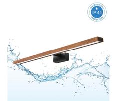 Brilagi-LED vonios veidrodžio šviestuvas 3 viename WOODY MIRROR LED/15W/230V 80 cm IP44 juoda/ąžuolas
