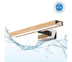 Brilagi-LED Vonios veidrodžio apšvietimas 3in1 WOODY MIRROR LED/8W/230V 40 cm IP44 chromas/ąžuolas