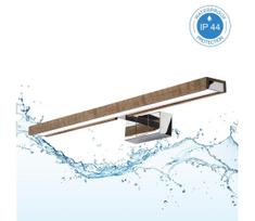 Brilagi - LED vonios veidrodžio apšvietimas 3in1 WOODY MIRROR LED/12W/230V IP44 chrom/ąžuolas-riešutas