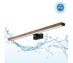 Brilagi - LED vonios veidrodis su apšvietimu 3in1 WOODY MIRROR LED/15W/230V IP44 juodas/ąžuolas/riešutas