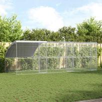 Vištų narvas 3 pcs Sidabro 600 x 200 x 200 cm Plienas ir PE