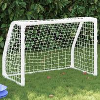 Futbolo vartai su kamuoliu 2vnt balti 64x35x48cm metalas