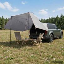 Automobilių palapinė su stogu Pilka ir oranžinė 350 x 250 cm
