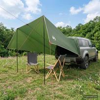 Transporto priemonės tentas su stogu Žalia 518 x 580 x 215 cm