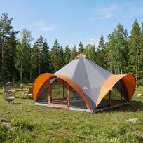 Tipi palapinė su stogu Pilka ir oranžinė 18 žmonių