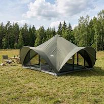 Tipi palapinė Armijos žalia 18 žmonių Poliesteris ir plienas