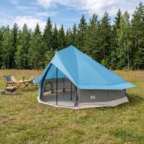 Tipi palapinė Mėlyna 700 x 700 x 395 cm Poliesteris ir plienas