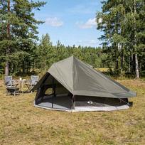 Tipi palapinė 20 asmeniui Ruda Pilka Poliesteris ir plienas