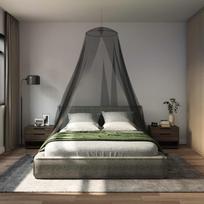 Uodų tinklas lovai 3 vnt 156 mesh Juoda ⌀56 x 220 cm