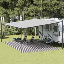 Palapinės kilimėlis antracito ir baltas 400x800cm HDPE