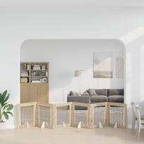 Sulankstomi šunų vartai su stovais 6 vnt Sonoma ąžuolas 482 cm