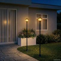 Lamp Post Set with LED Bulb 2 vnt Juoda 16 x 16 x 156 cm