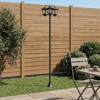 3-Head Lamp Post Juoda 16 x 16 x 187 cm Aliuminis ir ABS