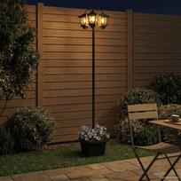 3-Head Lamp Post Juoda 32 x 32 x 188 cm Aliuminis ir ABS