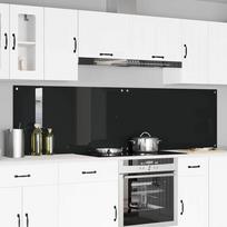 Virtuvės atbraila 2 vnt Juoda 110 x 60 cm grūdintas stiklas