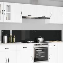 Virtuvės atbraila 2 vnt Juoda 120 x 40 cm grūdintas stiklas