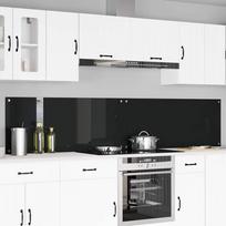 Virtuvės atbraila 2 vnt Juoda 120 x 50 cm grūdintas stiklas
