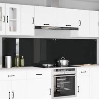 Virtuvės atbraila 2 vnt Juoda 120 x 60 cm grūdintas stiklas