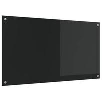 Virtuvės atbraila Juoda 110 x 60 cm grūdintas stiklas