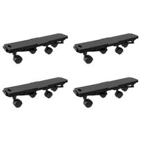 Transportavimo platformos su 4 ratukais 4vnt juodos PP