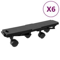 Transportavimo platformos su 4 ratukais 6vnt juodos PP