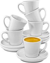 Espresso puodelių rinkinys su lėkštutėmis, 6 vnt., 70 ml