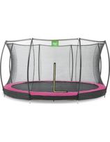 Įleidžiamas batutas EXIT Silhouette ø427 cm su apsauginiu tinklu, rožinis